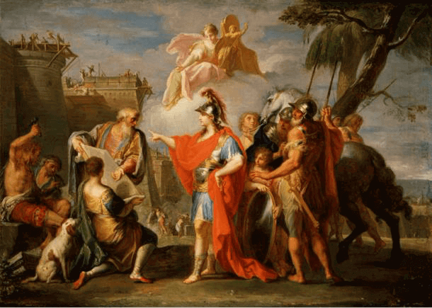 Pharos Lighthouse - Alexander the Great Founding Alexandria (Placido Costanzi 1702-1759)